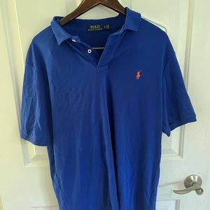 blue and orange soft polo